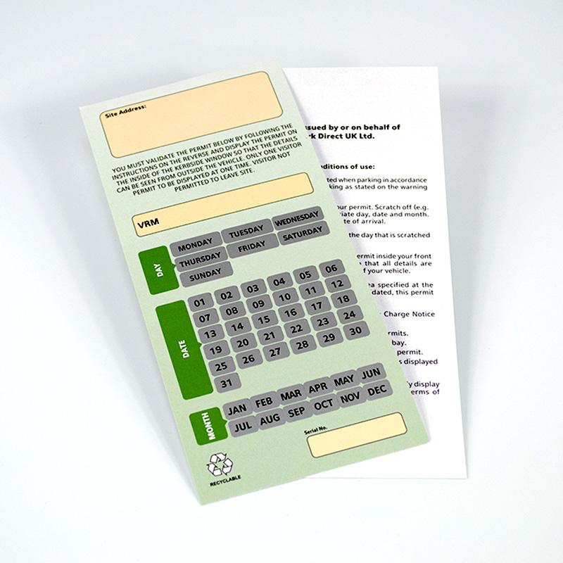 scratch card parking permits