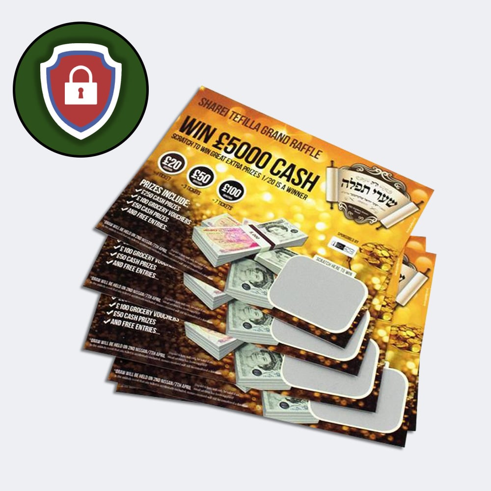 Print Example of Monetary Value ScratchCard Printing